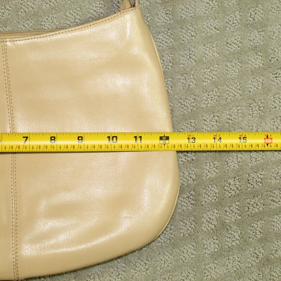 Lamarthe 9"x12" Beige Leather Shoulder Purse - Picture 6 of 7